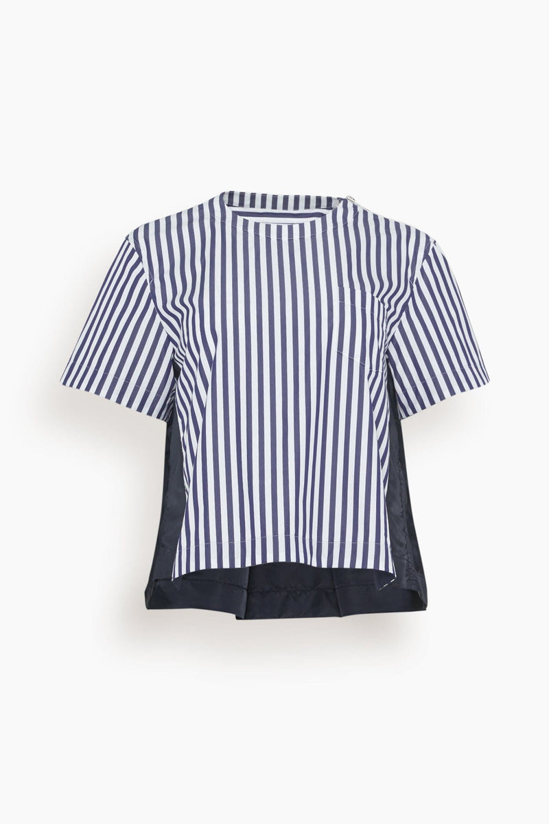 Sacai Cotton Poplin x Nylon Twill Pullover in Navy Stripe x Navy – Hampden  Clothing