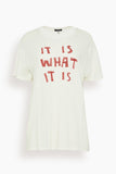 R13 Tops It Is What It Is Boy Tee in Ecru R13 It Is What It Is Boy Tee in Ecru