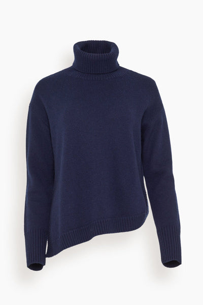 Cashmere Wool Mix Sweater in Midnight