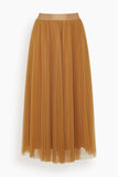 Forte Forte Tulle Soleil Plisse Skirt in Antique Gold