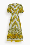 Gisela Midi Dress in Yellow