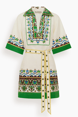 Bridgette Mini Shirtdress in Cream