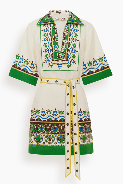 Bridgette Mini Shirtdress in Cream