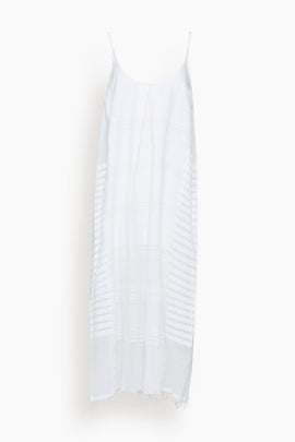 Nia Slip Dress in Abira White