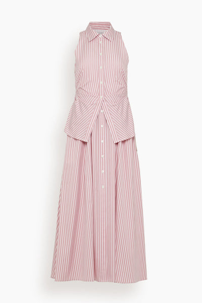 Hannah Dress in Vintage Rose/Optic White