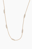 Vintage La Rose Necklaces 3 Dot Station Necklace in 14k Yellow Gold