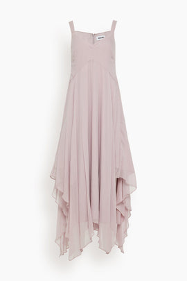 Riley Handkerchief Dress in Dusty Pink