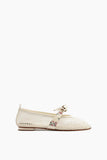 Alexandre Birman Clarita Ballerina Mesh Flat in Off White