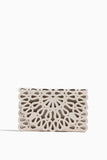 Simkhai Mccall Laser Cut Leather Clutch in Cream