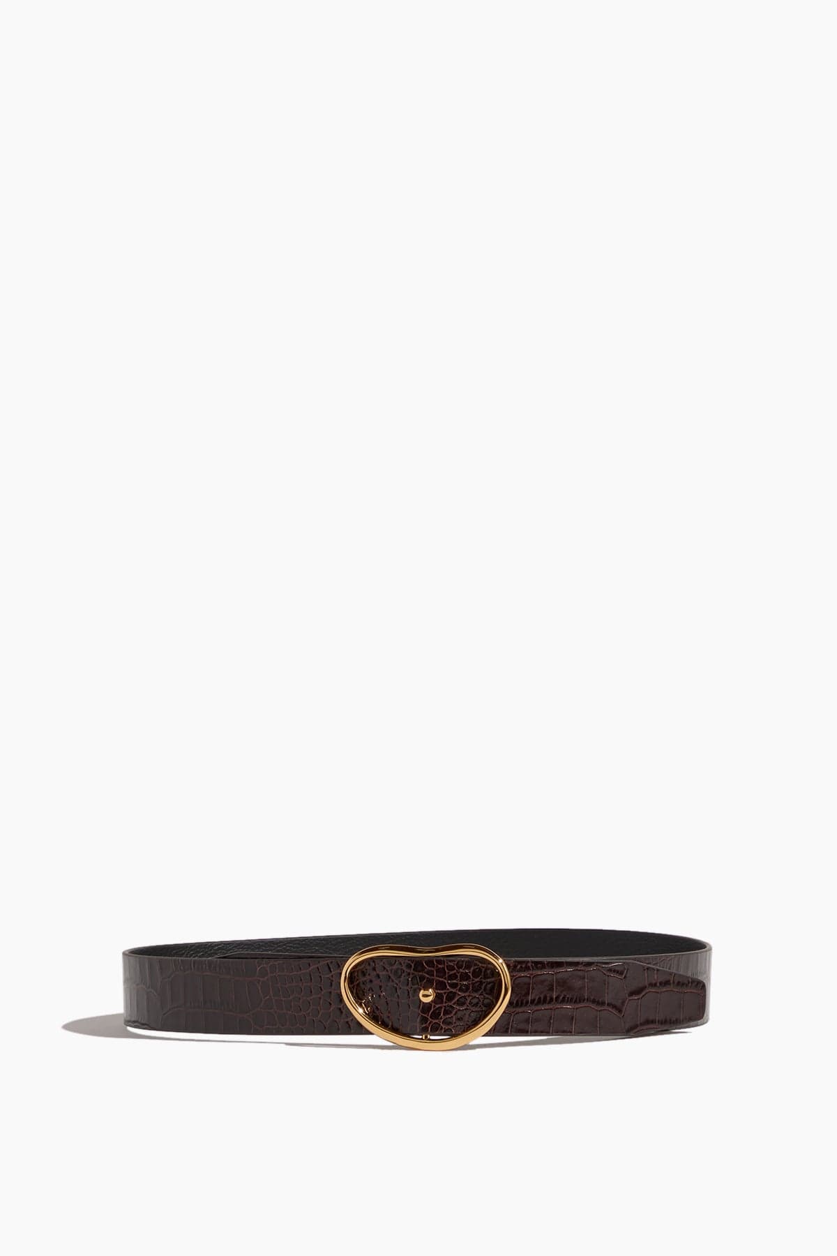 Lizzie Fortunato Belts Wide Georgia Belt in Brown Croc Lizzie Fortunato Wide Georgia Belt in Brown Croc