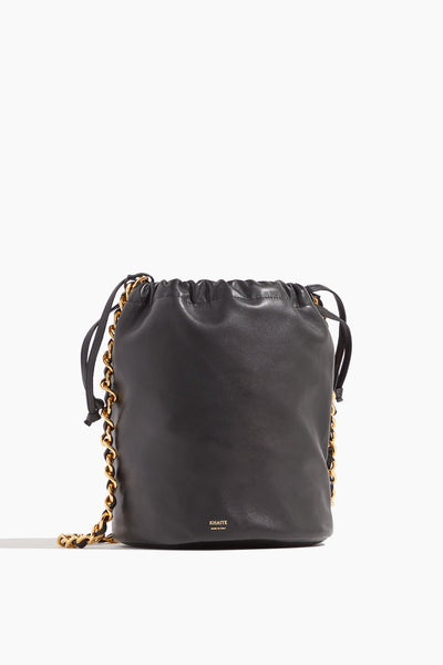 Aria Medium Bucket Bag in Black