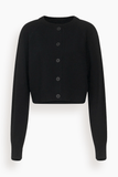 Loulou de Saison Heike Cropped Cardigan in Black