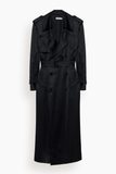 Simkhai Alvida Belted Long Coat in Black