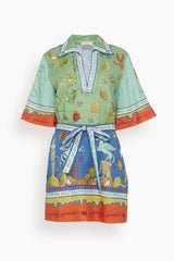 【Alemais】フローラルコットンミニドレス Alemais Surrealist Summer V Mini Dress in Multi – Hampden