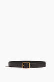 Nili Lotan Gabriele Belt in Black with Antique Gold Buckle