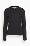 Loulou de Saison Ortigia Long Sleeve Top in Black