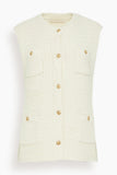 Vanessa Bruno Sweaters Elisabeth Vest in Ecru Vanessa Bruno Elisabeth Vest in Ecru
