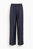 Rohe Wide Leg Silk Trousers in Night