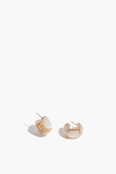 Zellige Hoops in Mother of Pearl White – Hampden Clothing