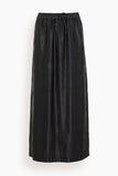 Loulou Studio Skirts Elastic Waistband Long Skirt in Black Elastic Waistband Long Skirt in Black