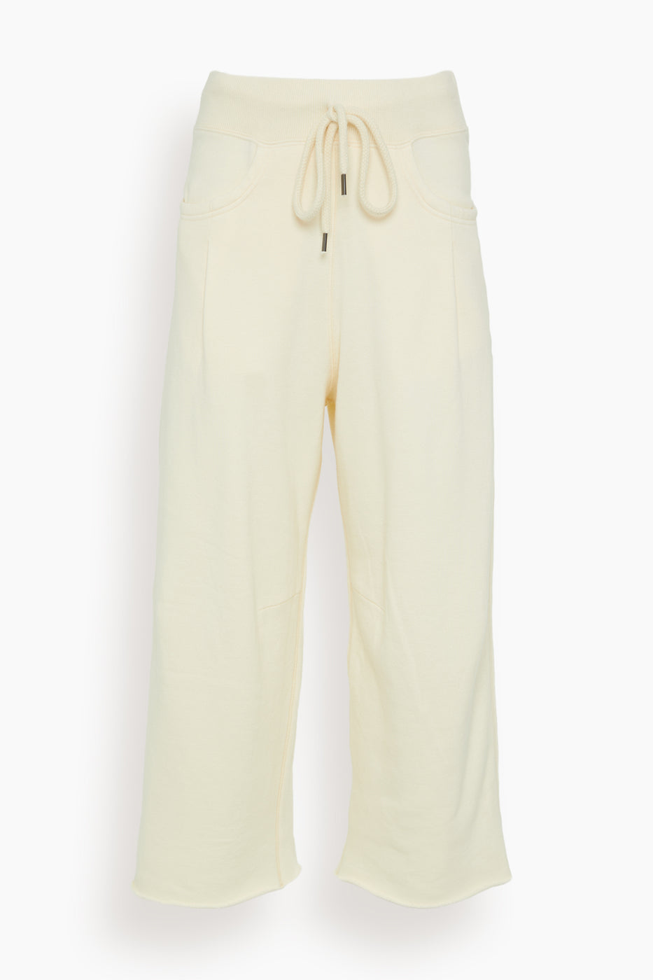 R13 Pants Cropped Pleated Sweatpant in Natural R13 Cropped Pleated Sweatpant in Natural