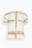 Proenza Schouler White Label Tops Brewer T-Shirt in White/Khaki Proenza Schouler White Label Brewer T-Shirt in White/Khaki