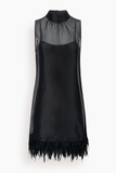 Staud Albee Mini Dress in Black