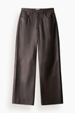 Staud Gus Leather Pant in Earth