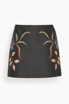 Soft Petal Skirt in Pure Black