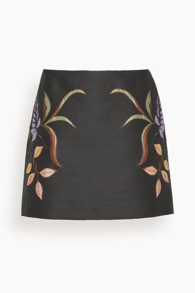 Soft Petal Skirt in Pure Black