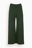 Harris Wharf Pants Wide Leg Cropped Trousers in Emerald