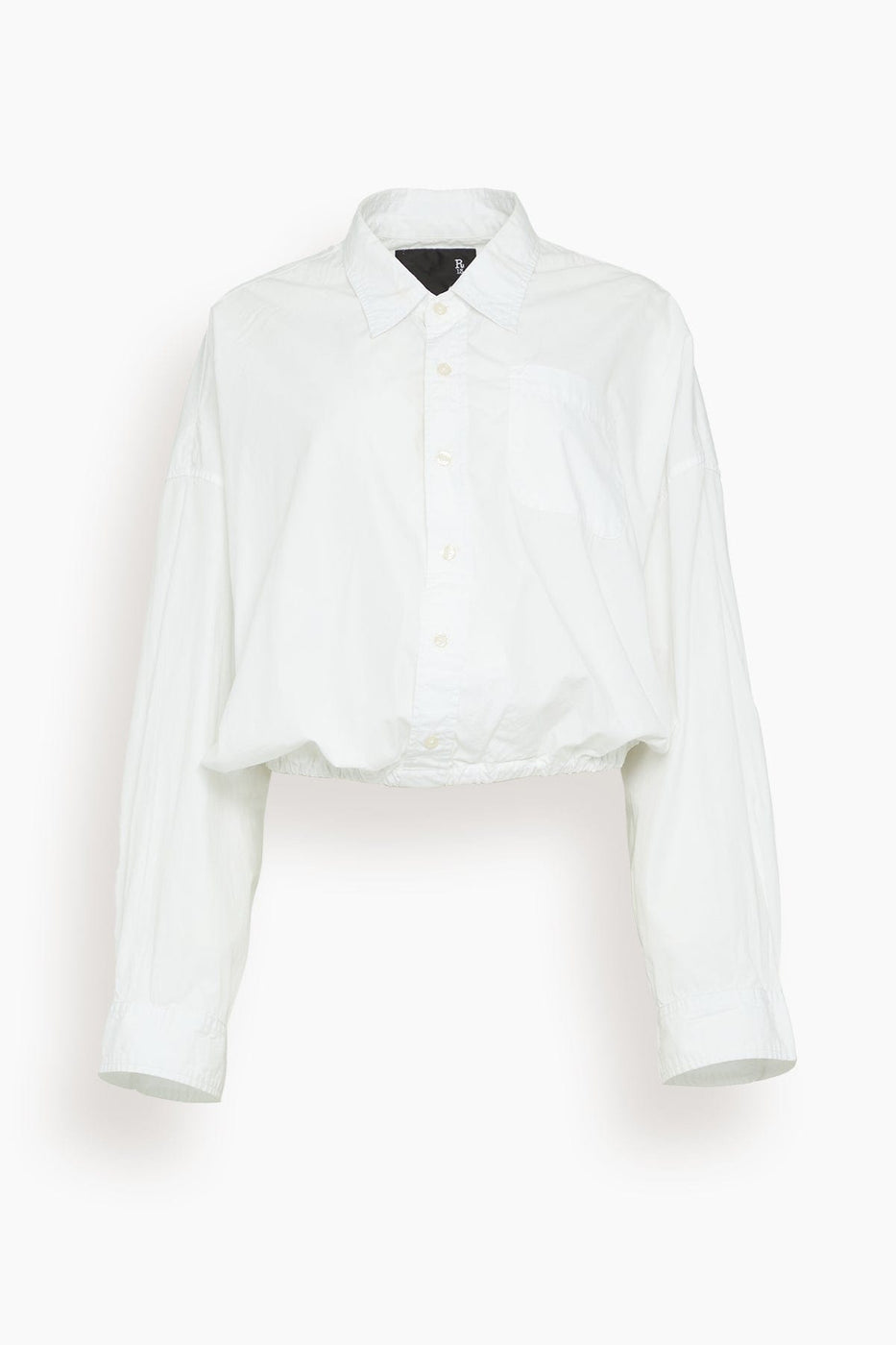 R13 Tops Crossover Bubble Shirt in White R13 Crossover Bubble Shirt in White