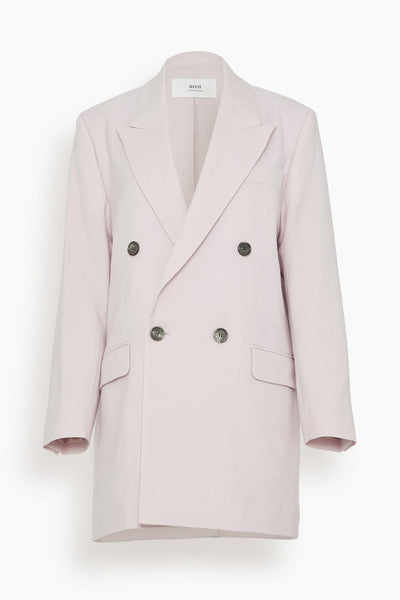 Double Breasted Oversized Jacket in Powder Pink