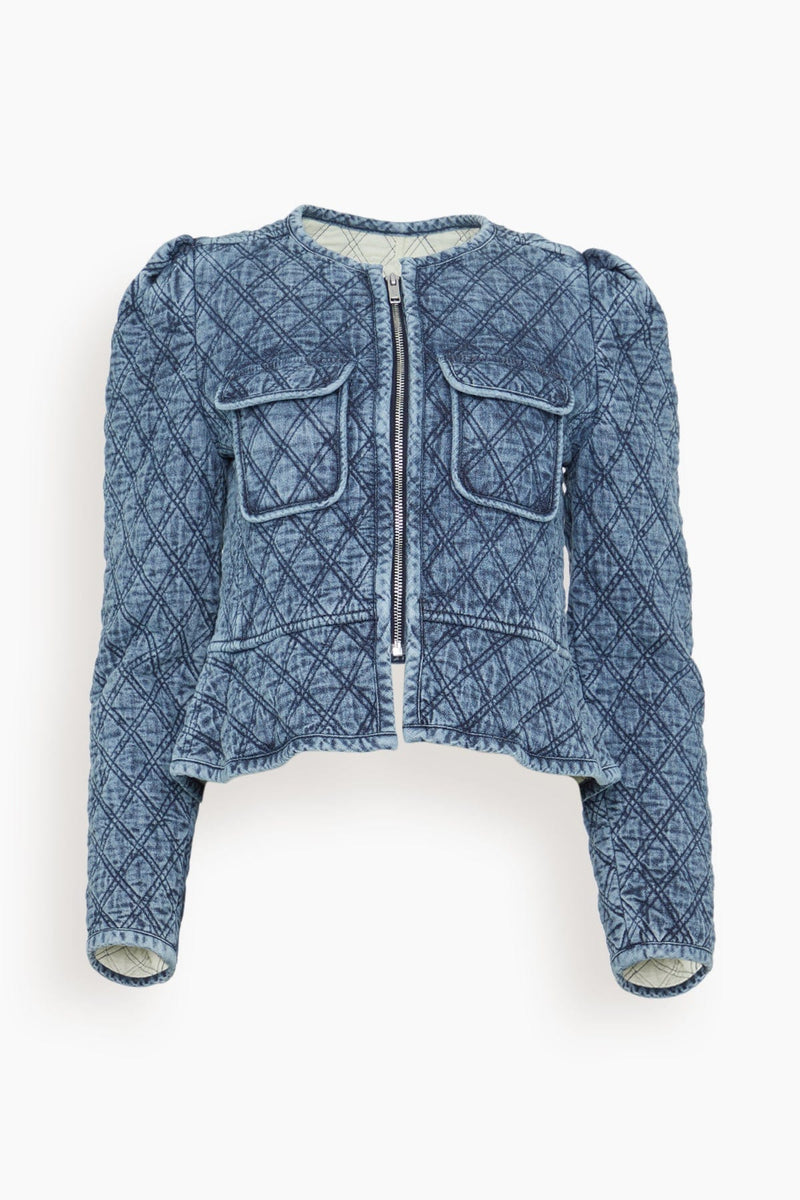 Isabel Marant Etoile Deliona Jacket in Light Blue – Hampden Clothing