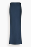 Loulou de Saison Eli A-Line Maxi Skirt in Navy