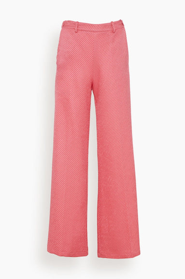 Forte Forte Pants Diagonal Structure Couture Palazzo Pants in Boreal Rose