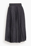 Sacai Skirts Denim Mix Skirt in Indigo Sacai Denim Mix Skirt in Indigo