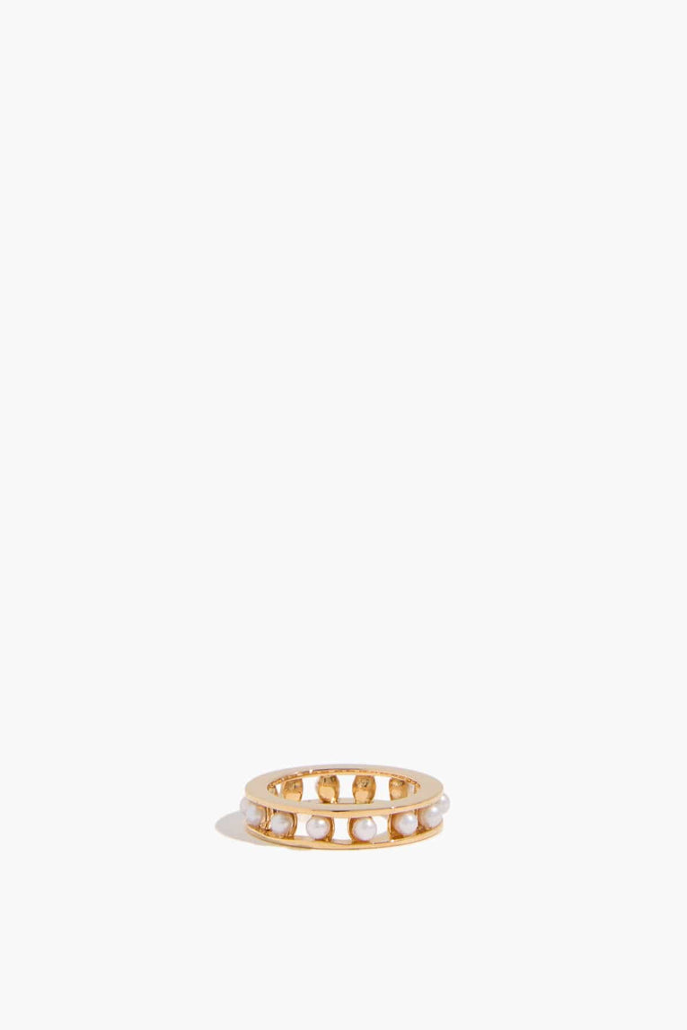 ivi Tiger Pearl Ring in Yellow Gold