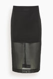 Maria McManus Low Rise Sheer Skirt in Black
