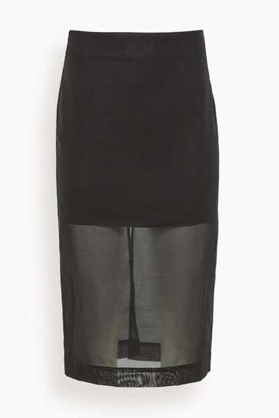 Low Rise Sheer Skirt in Black