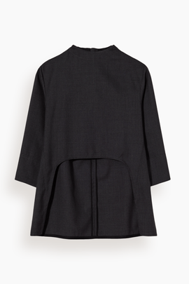 Long Sleeve Shirt in Melange Black/White
