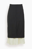 Rohe Contrast Upside-Down Skirt in Black