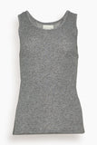 Loulou Studio Tops Alicudi Tank Top in Grey Melange Alicudi Tank Top in Grey Melange