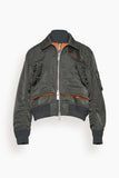Sacai Nylon Twill Blouson in Dark Khaki