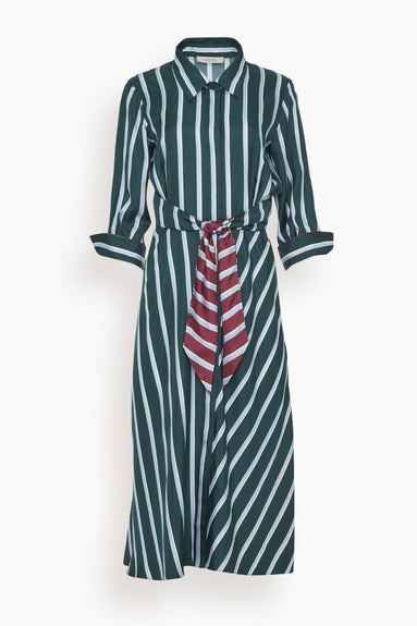 Dorothee Schumacher Dresses Luxurious Dress in Colorful Stripes