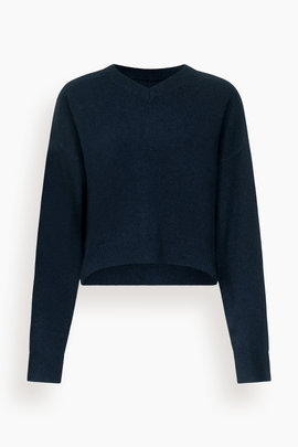 Anzor V-Neck Sweater in Navy
