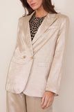 Forte Forte Chic Linen Double Breasted Jacket in Lucente