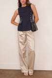 Forte Forte Chic Linen High Waisted Pants in Lucente