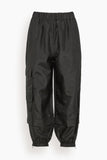 Tibi Nylon Pull On Jogger in Black