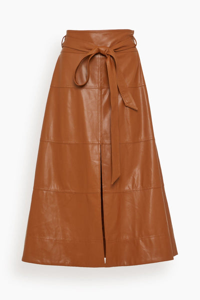 Hudson Skirt in Saddle Brown